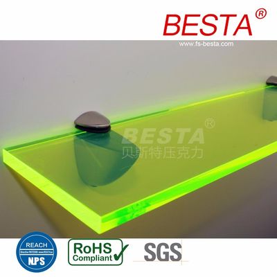 Edge Lit Neon Fluoresan Akrilik Yaprak Akrilik LED Tabela 2.8mm-15mm