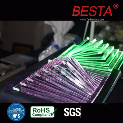 Edge Lit Neon Fluoresan Akrilik Yaprak Akrilik LED Tabela 2.8mm-15mm